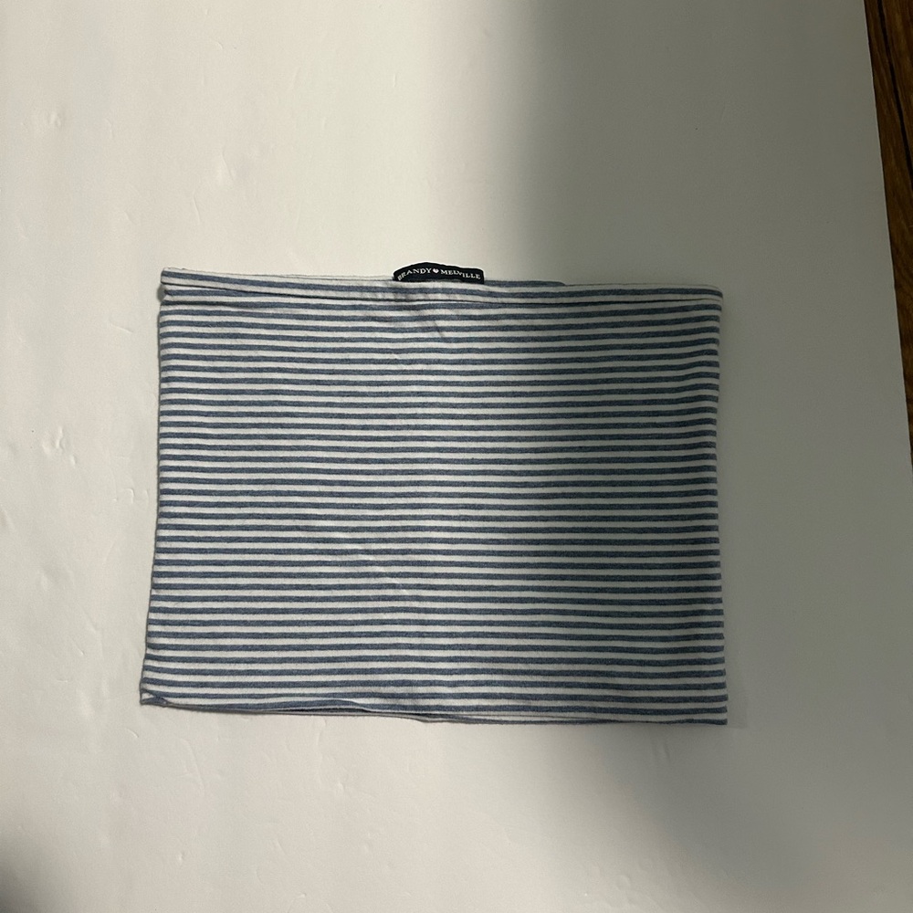 SUMMER ESSENTIAL! Striped White and Blue Tube Top